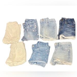EUC - Toddler Girl’s Cat & Jack Shorts Bundle - 8 pair, Sizes 3T-5T